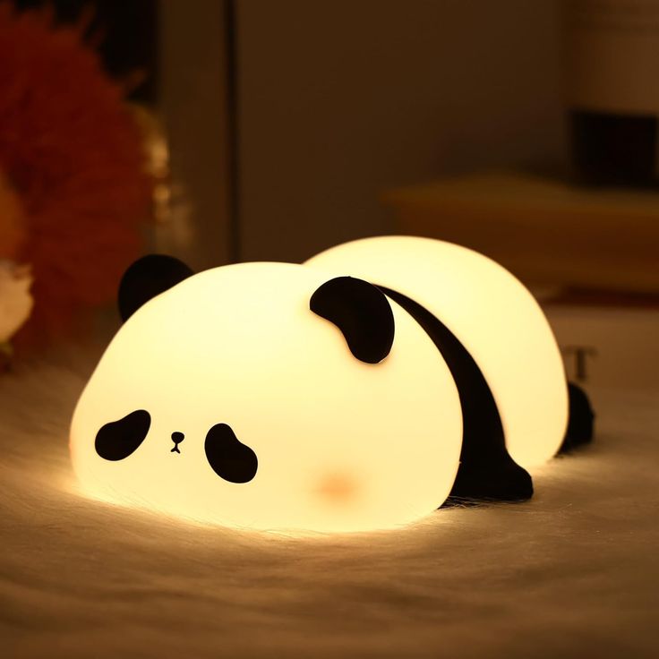 Panda lamp with LED light