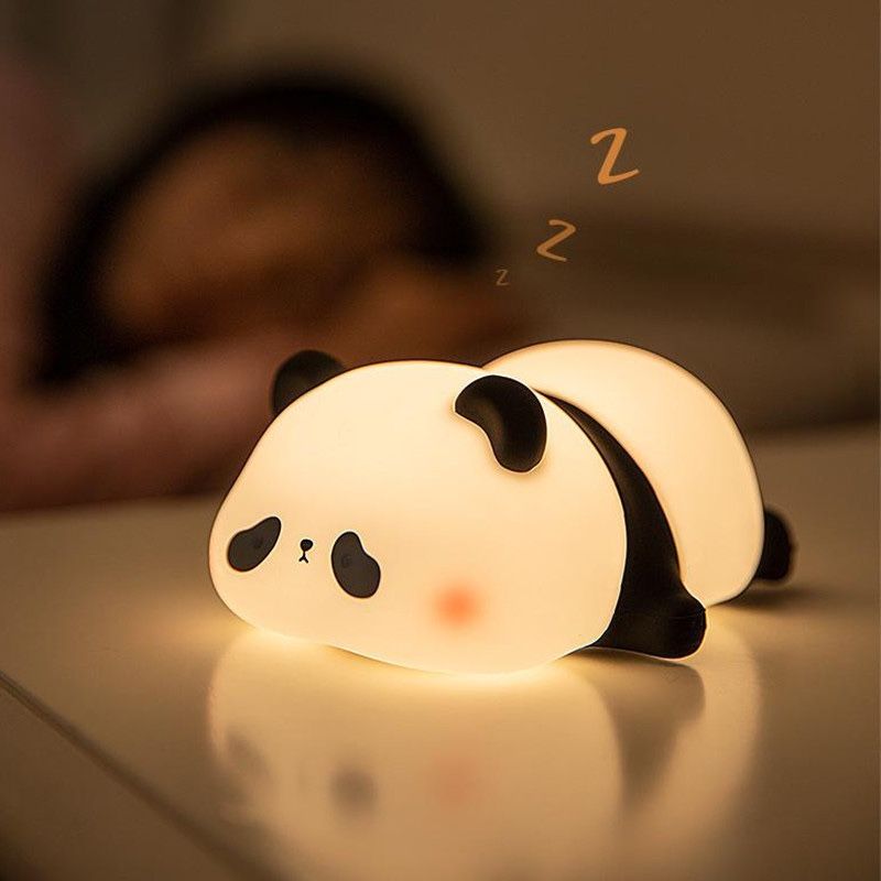 Panda lamp with LED light